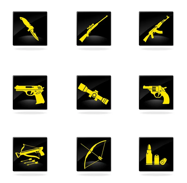 Fegyver szimbólumok — Stock Vector