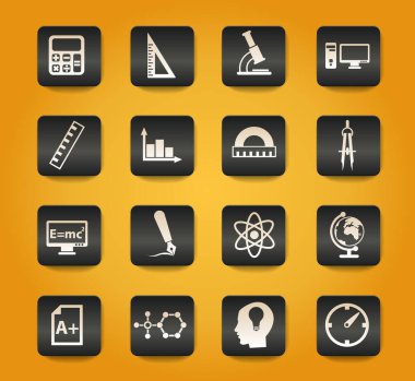 Web ve kullanıcı arayüzü tasarımı için üniversite vektör simgeleri