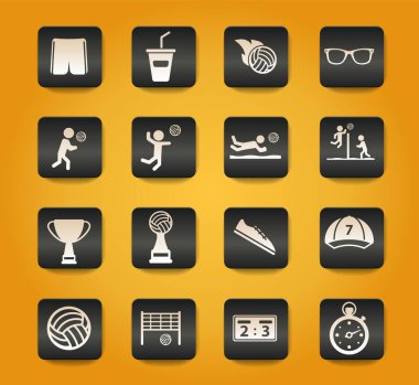 Voleybol sadece ağ ve kullanıcı arayüzü için simgeler