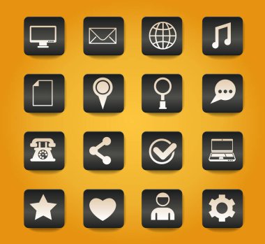 Web ve kullanıcı arayüzü tasarımı için sosyal ortam vektör simgeleri