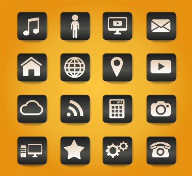 Sosyal medya simgeleri basitçe web simgeleri için