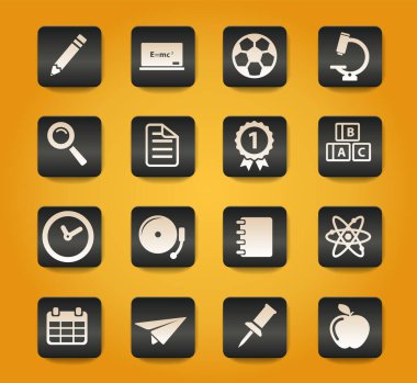 Okul basitçe web simgeleri ve kullanıcı arayüzü simgesi