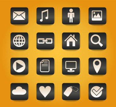 Kullanıcı arayüzü tasarımı için sosyal medya web simgeleri