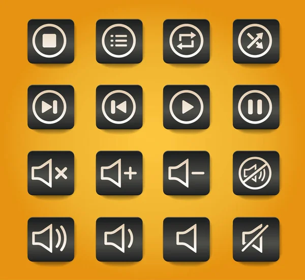Media Player Einfach Symbol Für Web Icons Und Benutzeroberfläche — Stockvektor