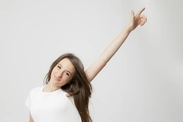 Expression of a real young girl — Stock Photo, Image