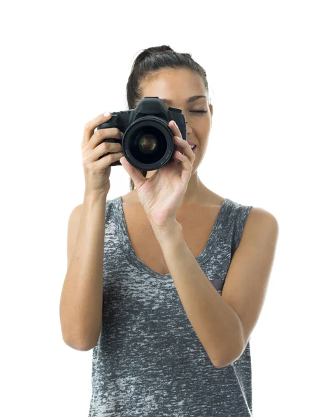 Attraktiver Fotograf — Stockfoto