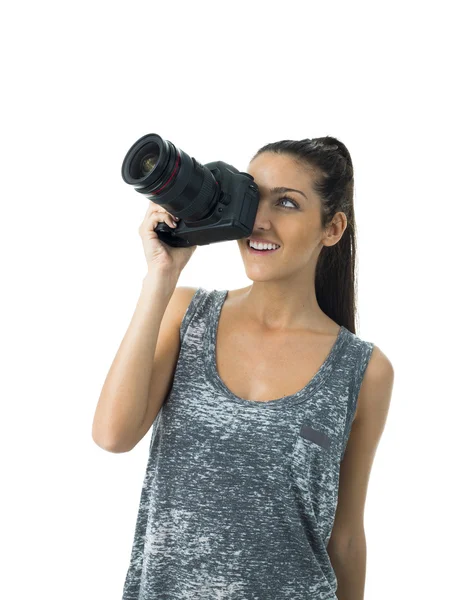 Attraktiver Fotograf — Stockfoto