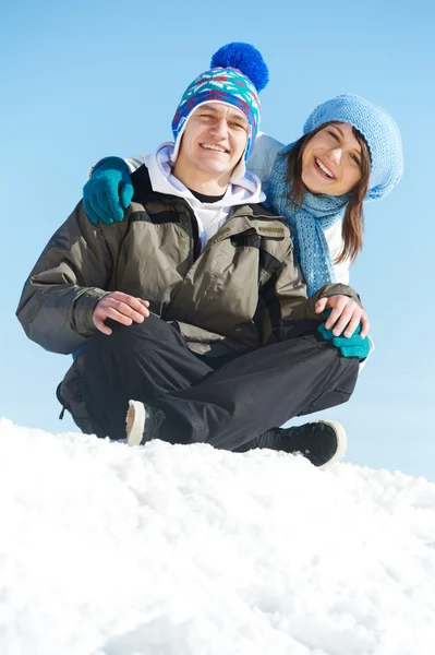 Happy young at winter — Stock Photo, Image