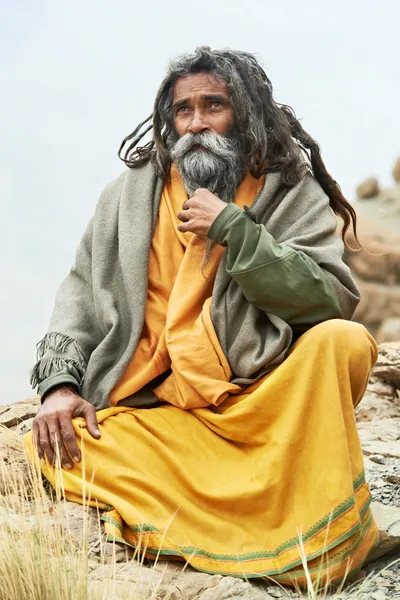 Indický mnich Sádhu — Stock fotografie