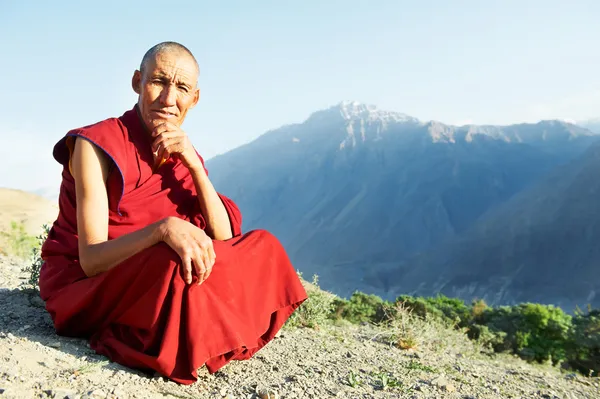 两个印度藏族僧人喇嘛 — 图库照片