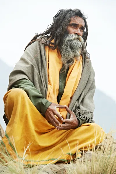 Monaco indiano sadhu — Foto Stock