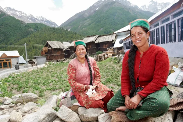 Authentic indian country villager woman — Stock Photo, Image