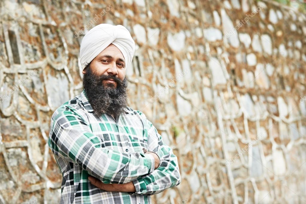 Young adult indian sikh man