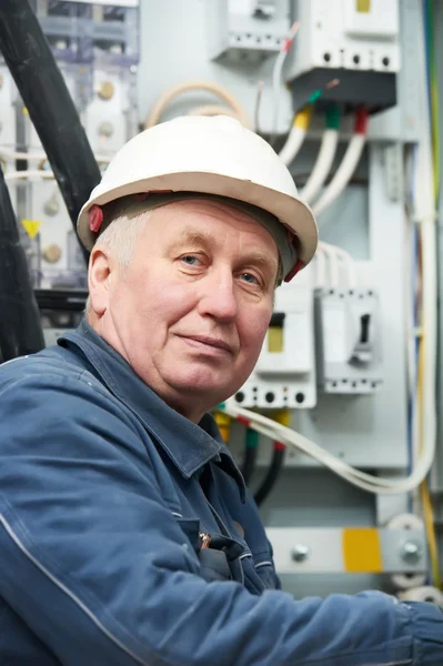 Portrait of adult Electrician — Stock Photo, Image