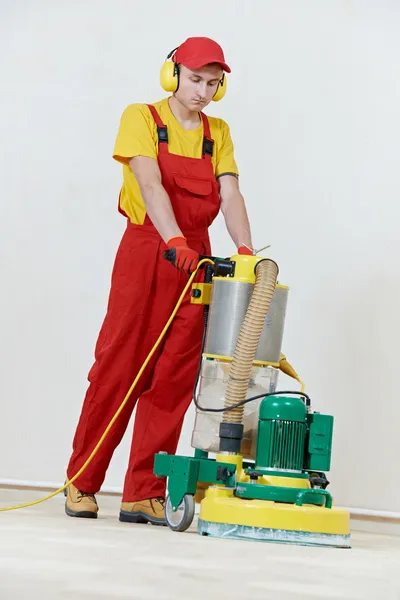 Parquet Floor maintenance by grinding machine — Stock Image Parquet Floor maintenance by grinding machine Stock Picture