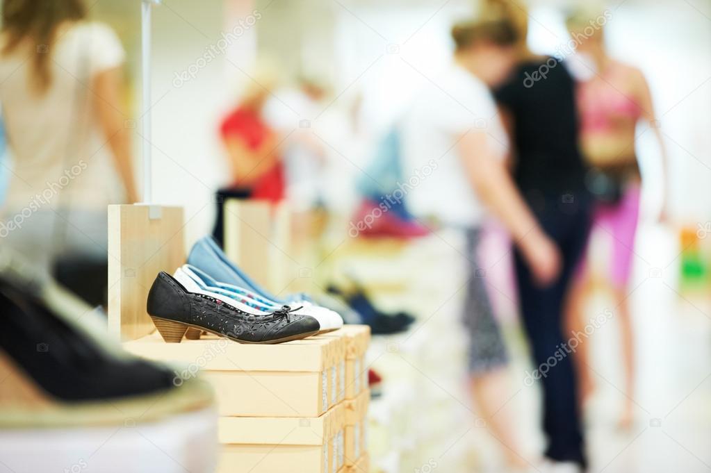 Shoe in footwear store
