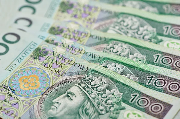 Polsk valuta i zloty – stockfoto