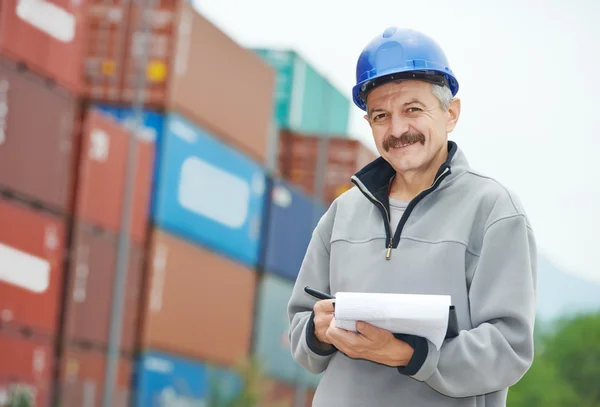 Dock warehouse worker — Stock Photo, Image