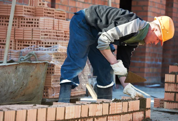 Pedreiro construção pedreiro trabalhador — Fotografia de Stock