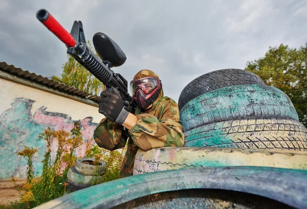 Jogador de Paintball — Fotografia de Stock