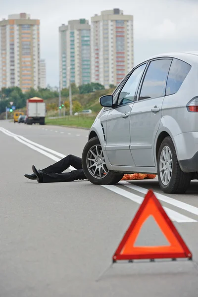 Incidente. abbattuto pedonale — Foto Stock