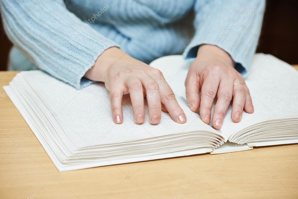Blind or visually handicapped reading book
