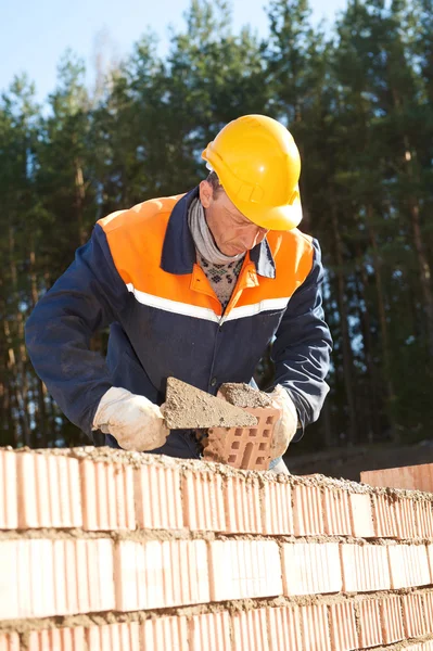 Pedreiro construção pedreiro trabalhador — Fotografia de Stock