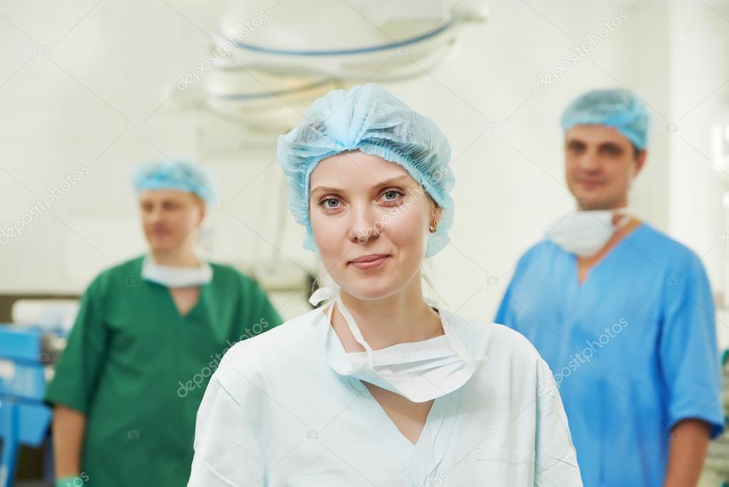 Surgeons team in surgery operation room