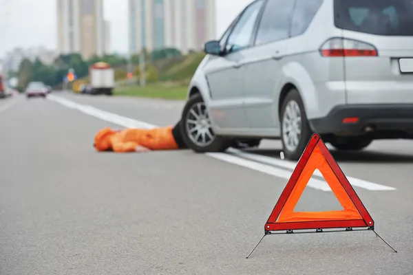 Accident. knocked down pedestrian — Stock Photo, Image