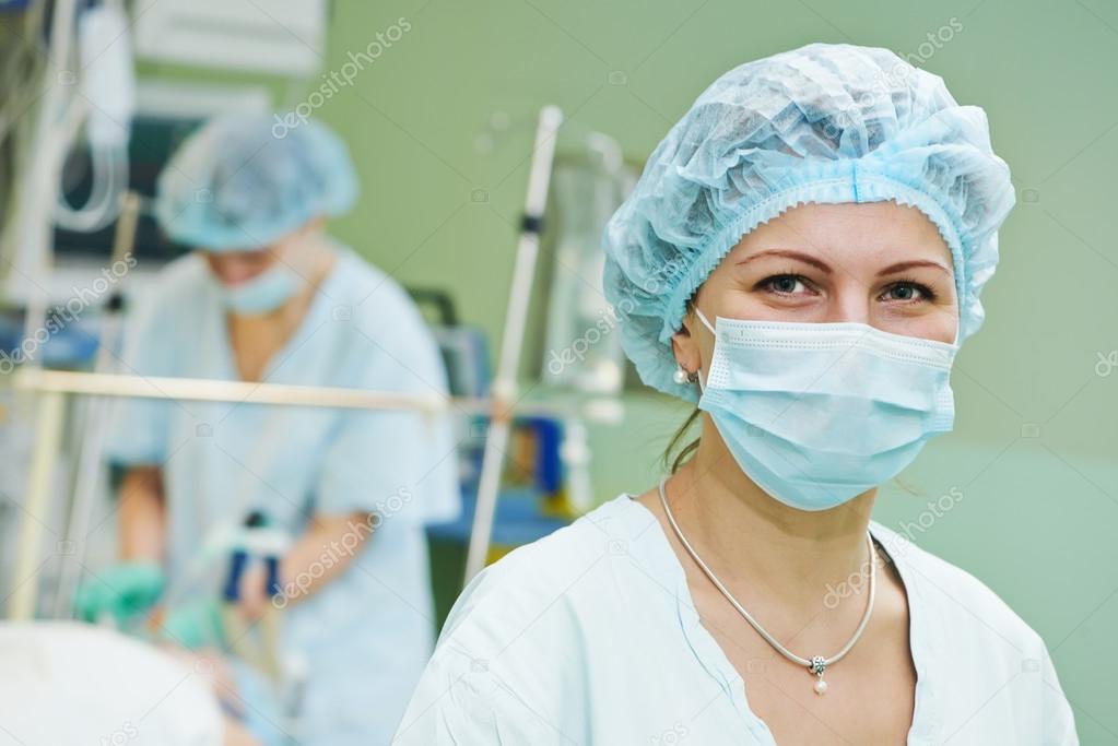 Surgeon doctor at operation