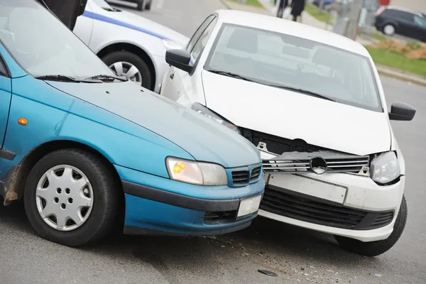 Autó baleset ütközés — Stock Fotó