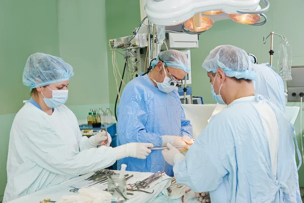 Surgeons team at cardiac surgery operation — Stock Photo, Image