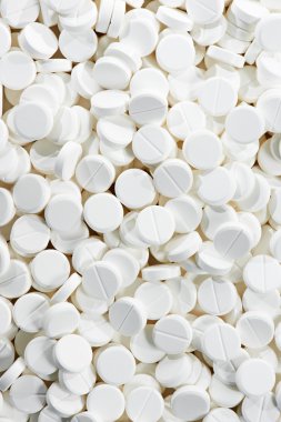 Beyaz yuvarlak ilaç tablet antibiyotik ilaçlar