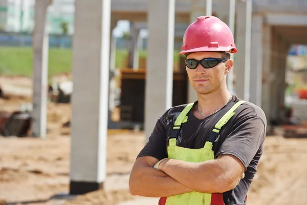 Gerente de obra en área de construcción — Foto de Stock