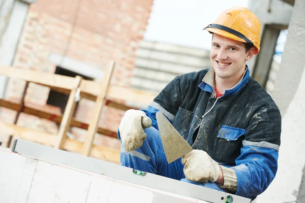 Pedreiro construção pedreiro trabalhador — Fotografia de Stock