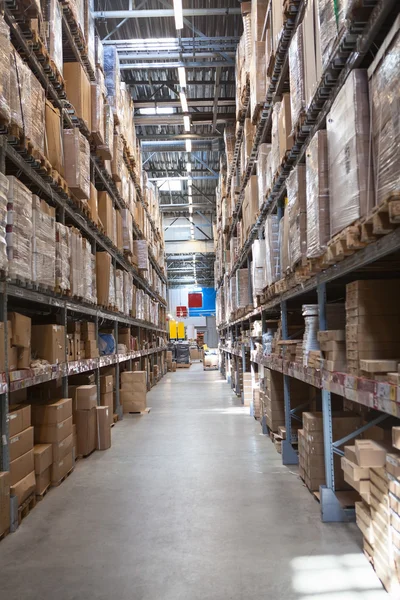Warehouse with goods in retail merchandise shop Stock Image
