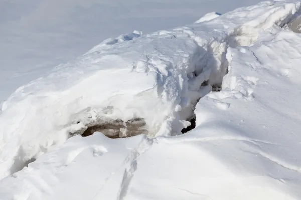 Nieve agrietado — Foto de Stock