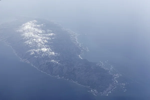 Japanese island in Pacific ocean. Aerial view — Zdjęcie stockowe