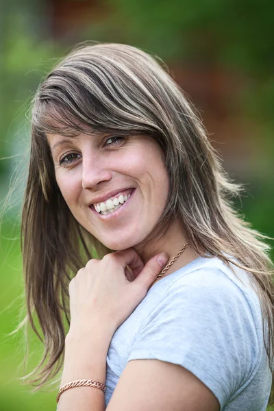 Beautiful Caucasian young woman — Stock Photo, Image