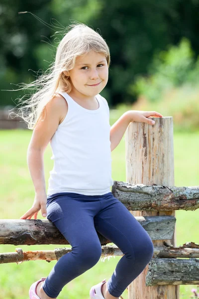 Schönes kleines Mädchen, Sommertag — Stockfoto