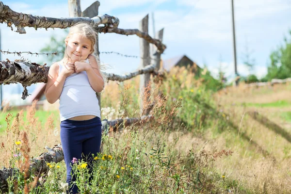 Schönes kleines Mädchen, Sommertag — Stockfoto