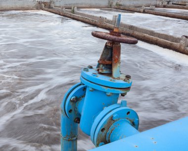 industriële poort ventiel zuurstof blazen in afvalwater water