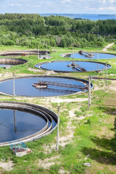 Grupo de sedimentación circular primaria — Foto de Stock