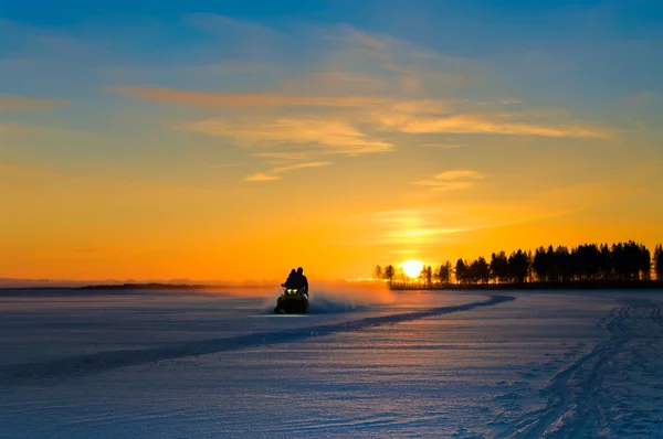 Blått och orange sunset — Stockfoto