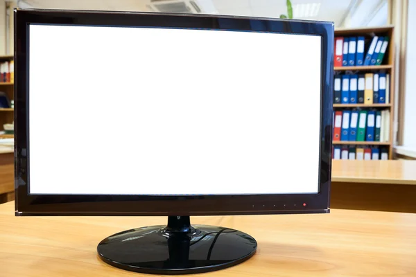 Монітор екрана з білим ізольованим всередині — стокове фото