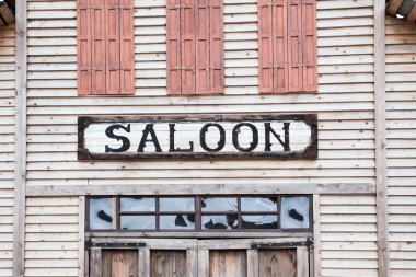 Salon iscription cephe üzerinde