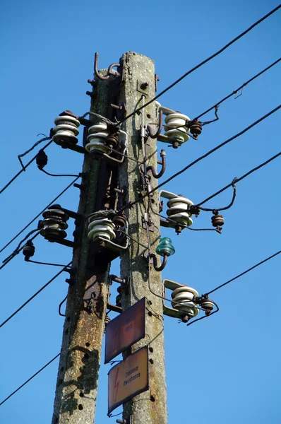 Electricity post — Stock Photo, Image