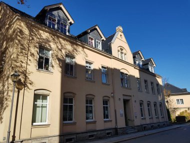 ZWOENITZ, SAXONY, GERMANY - 30 Ekim 2021 Corona 'ya Karşı Gösteri