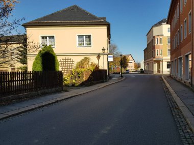 ZWOENITZ, SAXONY, GERMANY - 30 Ekim 2021 Corona 'ya Karşı Gösteri