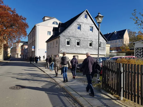 Zwoenitz Sachsen Deutschland Oktober 2021 Demonstration Gegen Corona — Stockfoto